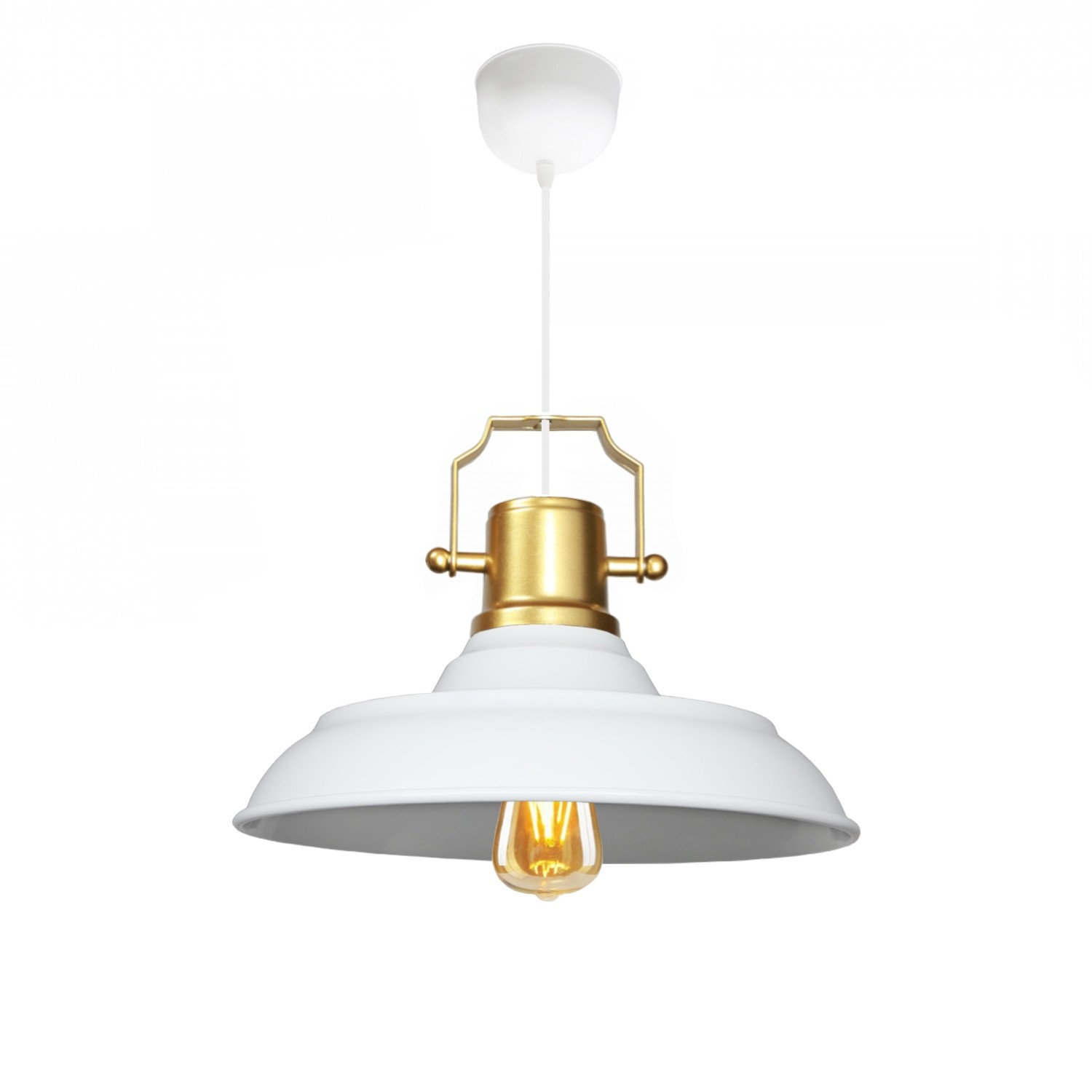 Opviq Luminara Elegance: White Metal Chandelier Delight | Opviq