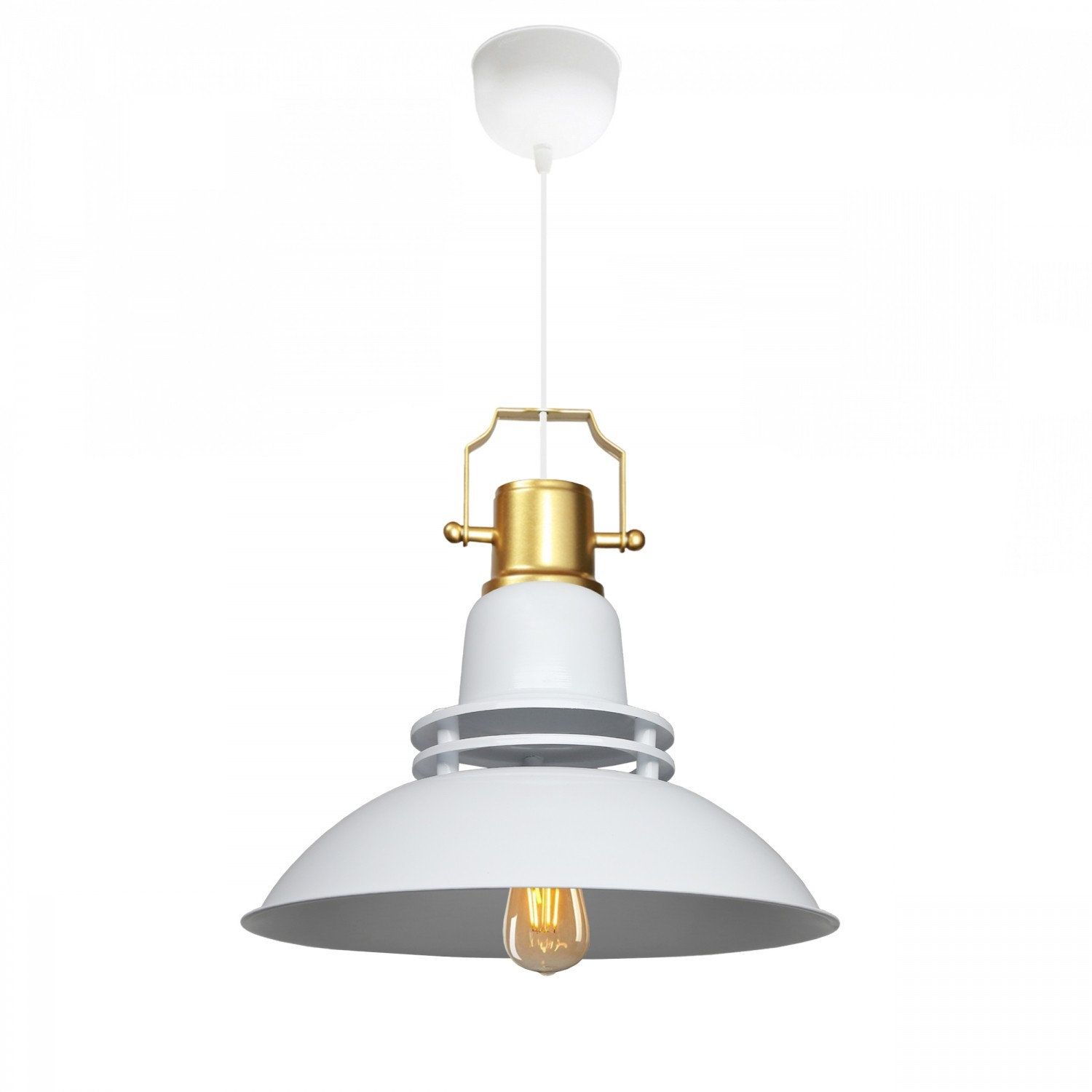 Opviq Luminara Elegance: White Metal Chandelier Delight | Opviq