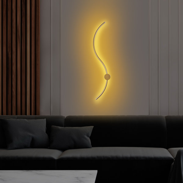 Opviq Luminara Glint: Sleek Metal Wall Radiance | Opviq