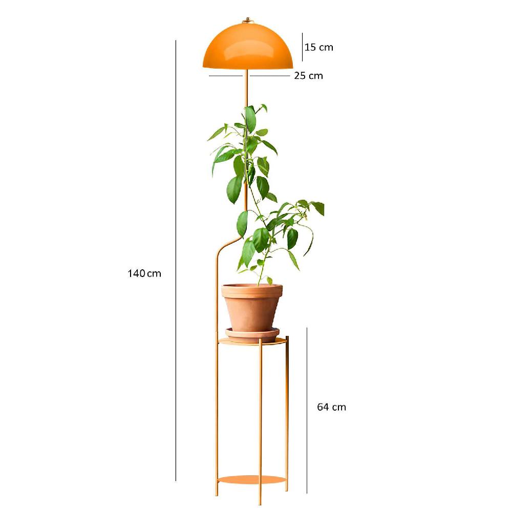 Opviq Luminara Glow: Radiant Orange Metal Floor Lamp | Opviq
