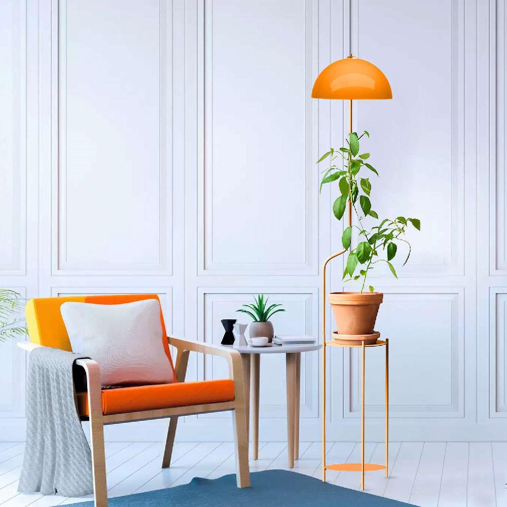 opviq Luminara Glow: Radiant Orange Metal Floor Lamp | Opviq