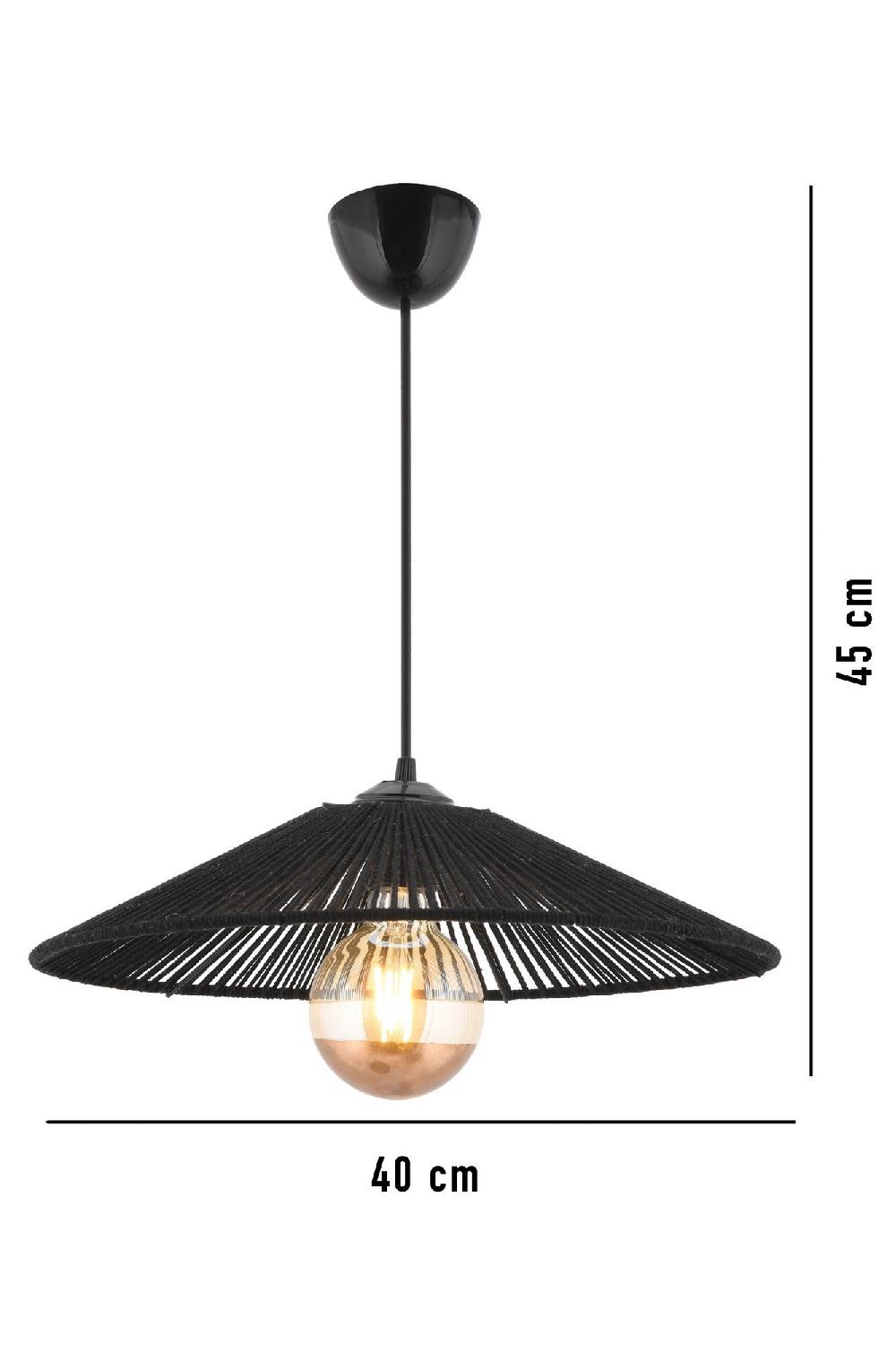Opviq Luminara JuteGlow Chandelier 40x40 Cm Black Elegance | Opviq