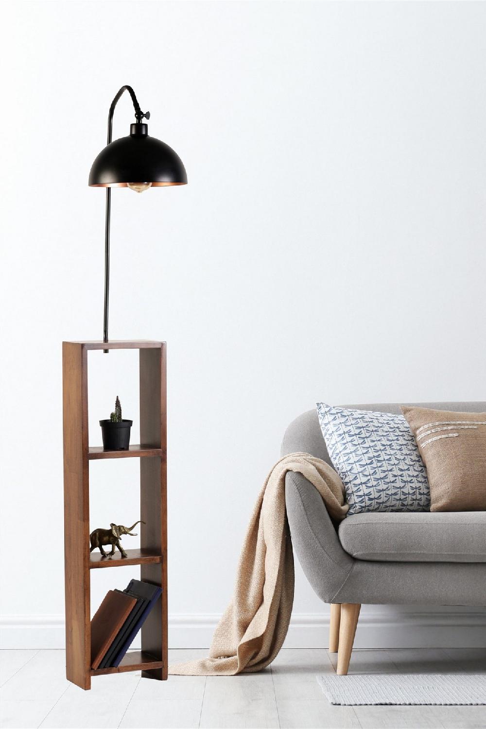 opviq Luminara Luxe: The Beech & Metal Elegance Lamp | Opviq