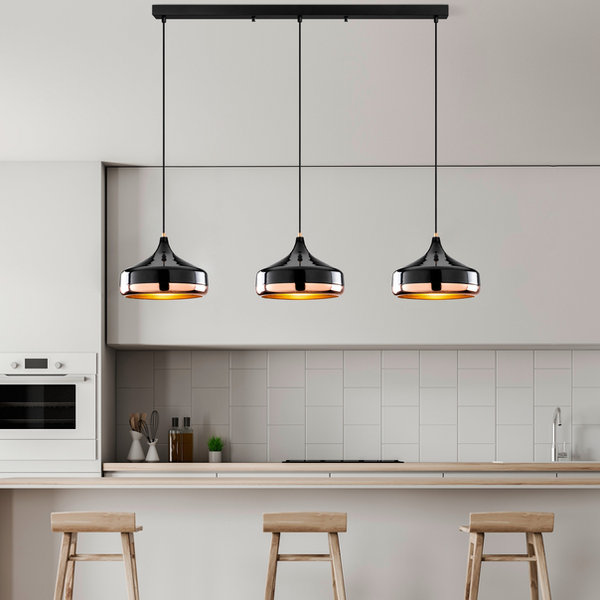 Opviq Luminara Noir: Elegant Black Metal Chandelier | Opviq