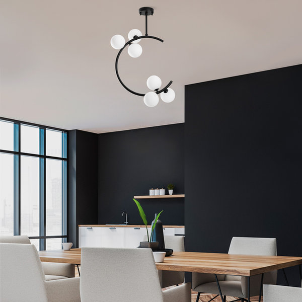 Opviq Luminara Noir: Elegant Metal Chandelier Essence | Opviq