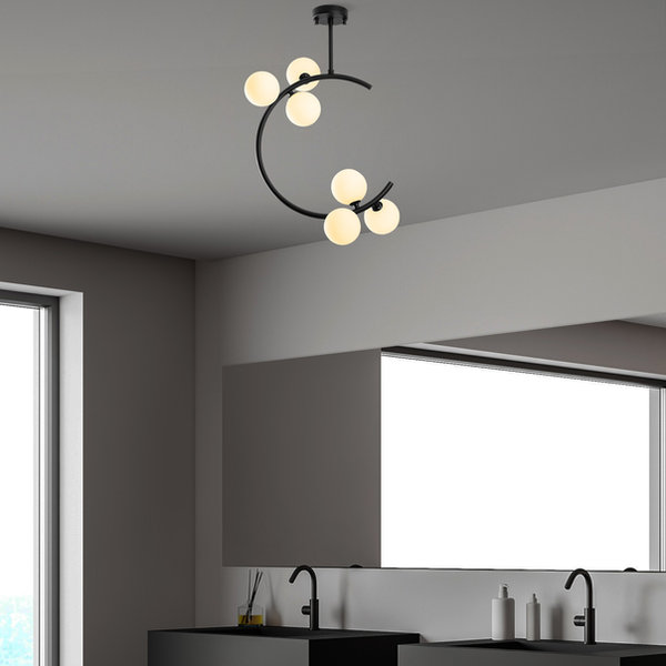 opviq Luminara Noir: Elegant Metal Chandelier Essence | Opviq