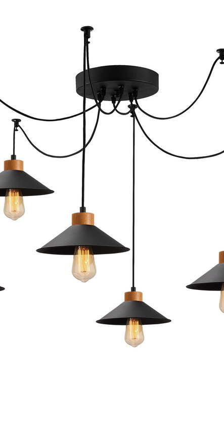 Opviq Luminara Noir: Industrial Elegance Chandelier | Opviq