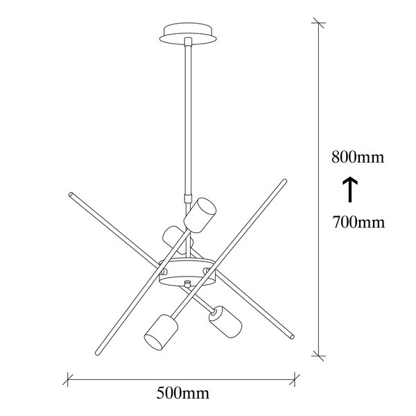 Opviq Luminara Noir: Industrial Elegance Chandelier | Opviq
