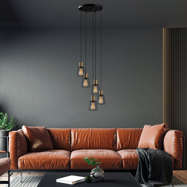 Opviq Luminara Noir: Industrial Elegance Chandelier | Opviq