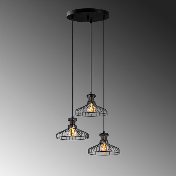 Opviq Luminara Noir: Industrial Elegance Chandelier | Opviq