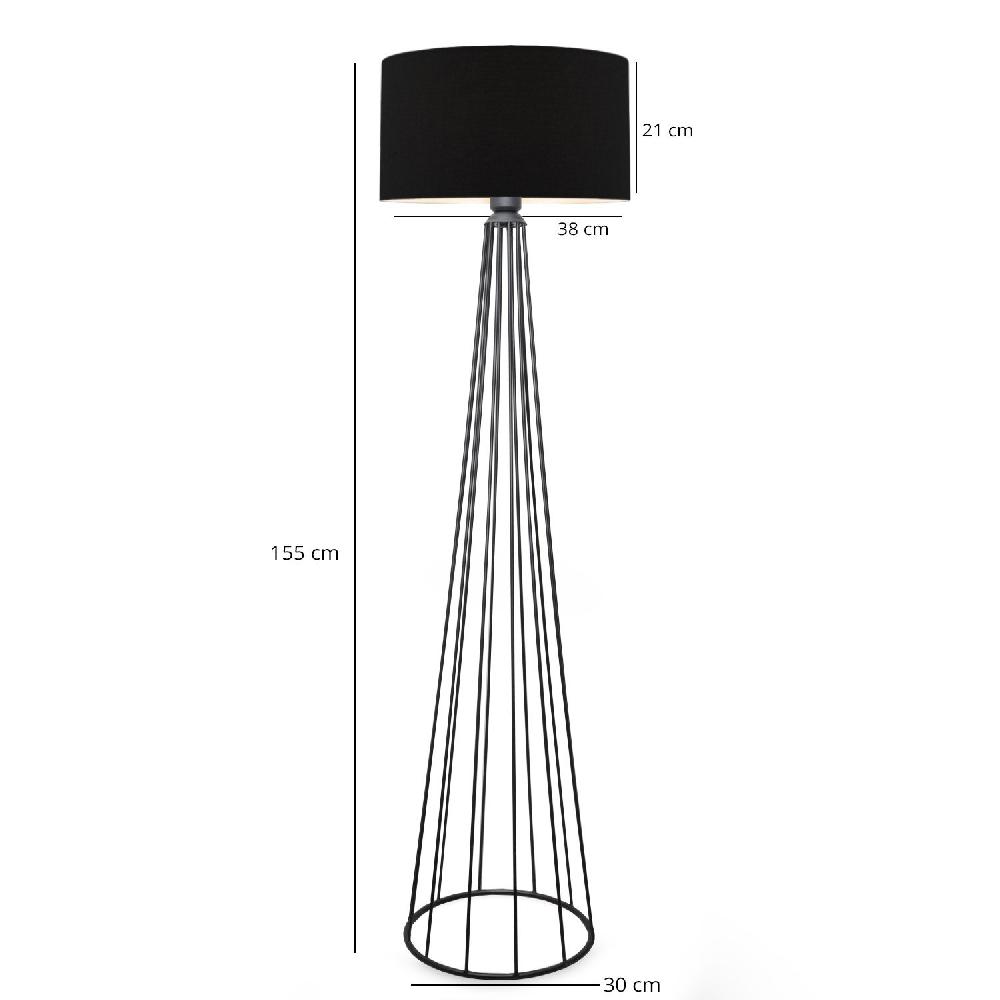Opviq Luminara Noir: Industrial Elegance Floor Lamp | Opviq