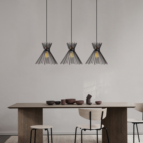 opviq Luminara Noir: Modern Metal Chandelier Elegance | Opviq