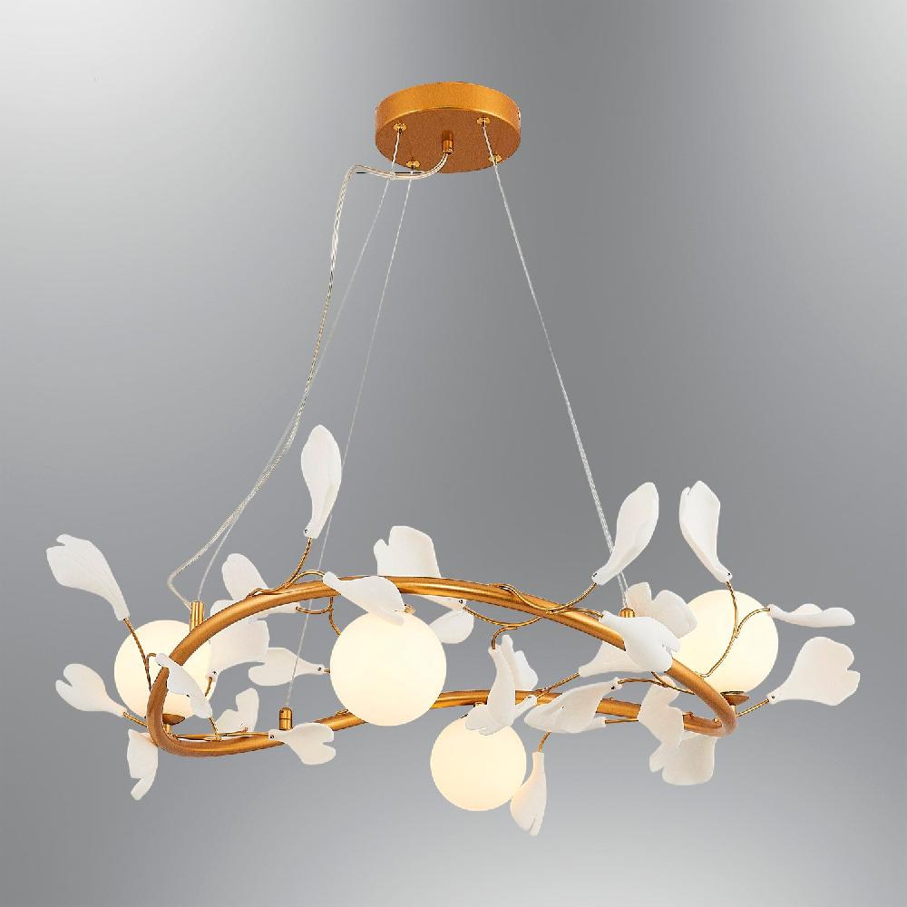 opviq Luminara Opaluxe Chandelier 60cm - Golden Glow | Opviq
