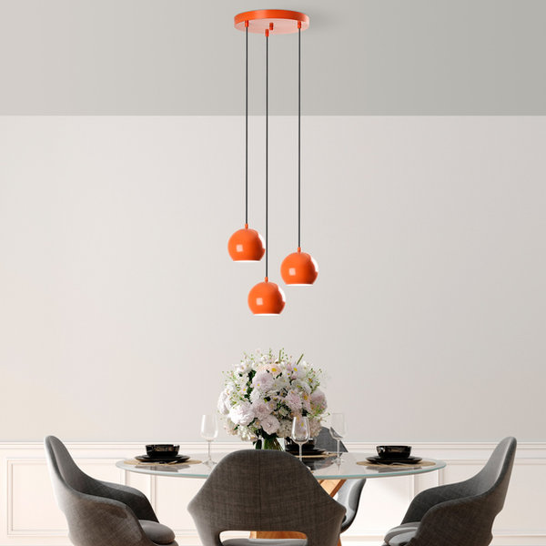 Opviq Luminara Orbit: Adjustable Orange Chandelier Delight | Opviq
