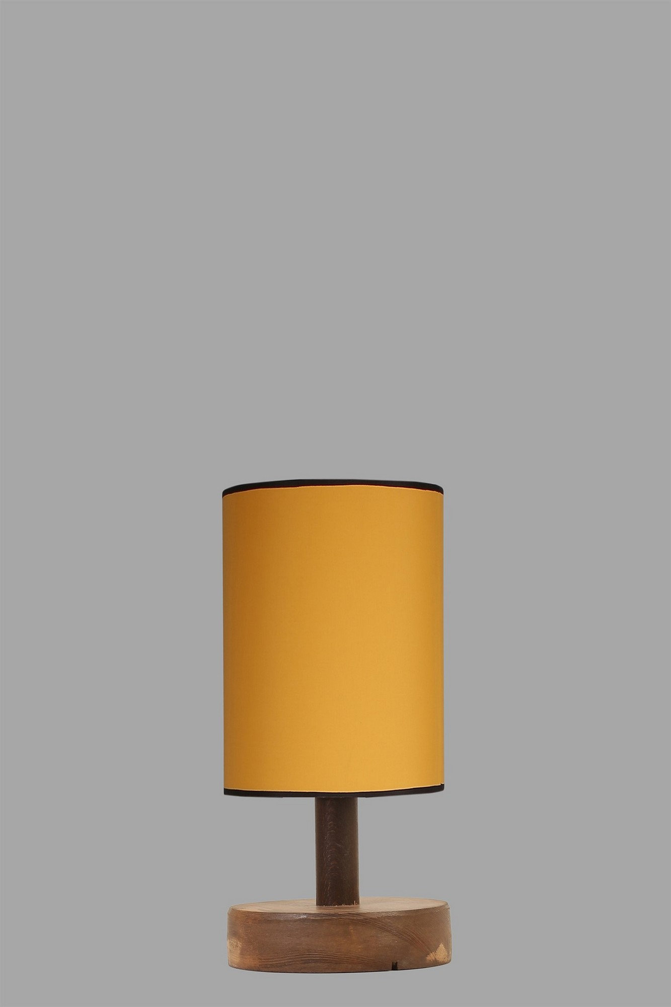 Opviq Luminara WoodGlow: Walnut & Mustard Elegance Lamp | Opviq