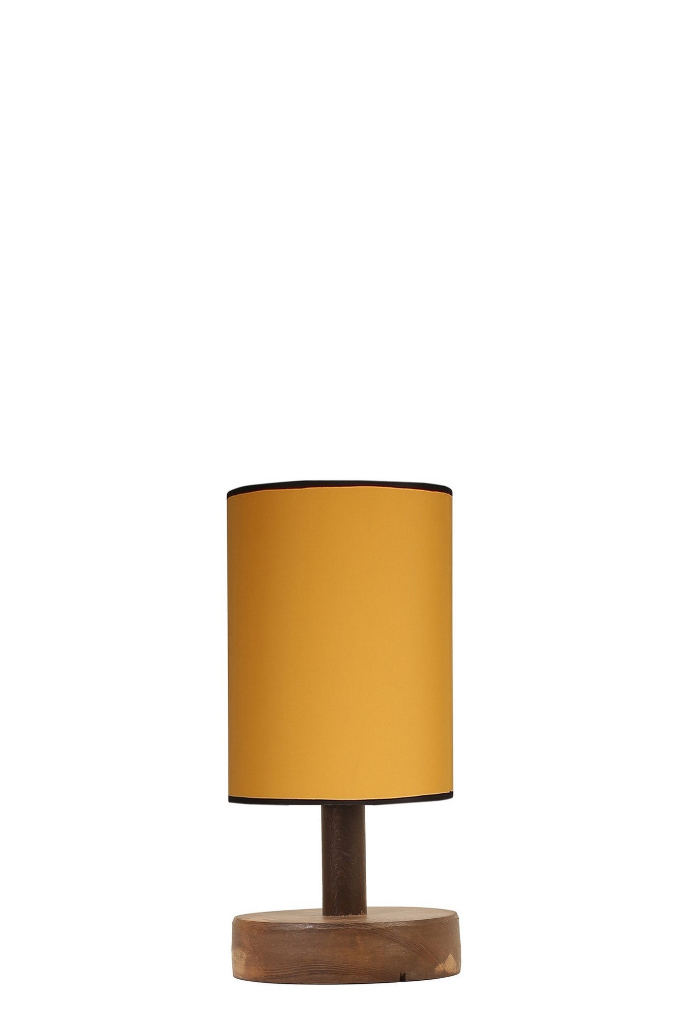opviq Luminara WoodGlow: Walnut & Mustard Elegance Lamp | Opviq