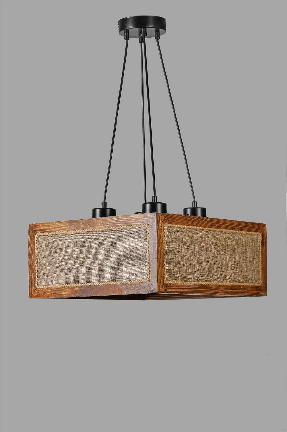 Opviq LumiNatura: Rattan-Walnut Chandelier Elegance | Opviq