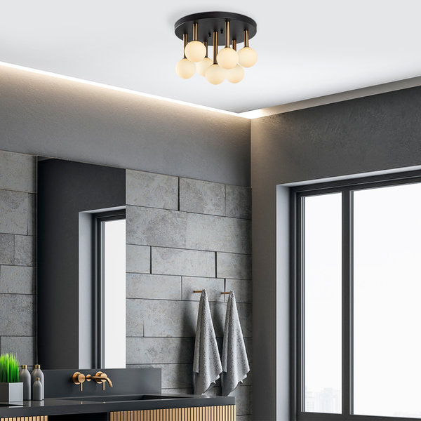 opviq Lumineer Noir: Modern Elegance Chandelier | Opviq