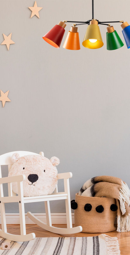 opviq LumiNest Chandelier: Whimsy Glow for Young Spaces | Opviq