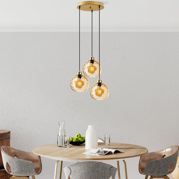 opviq LumiNex Aura: Yellow Elegance Chandelier | Opviq