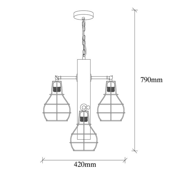 Opviq LuminoHaven Hornbeam Chandelier 42x79cm | Opviq