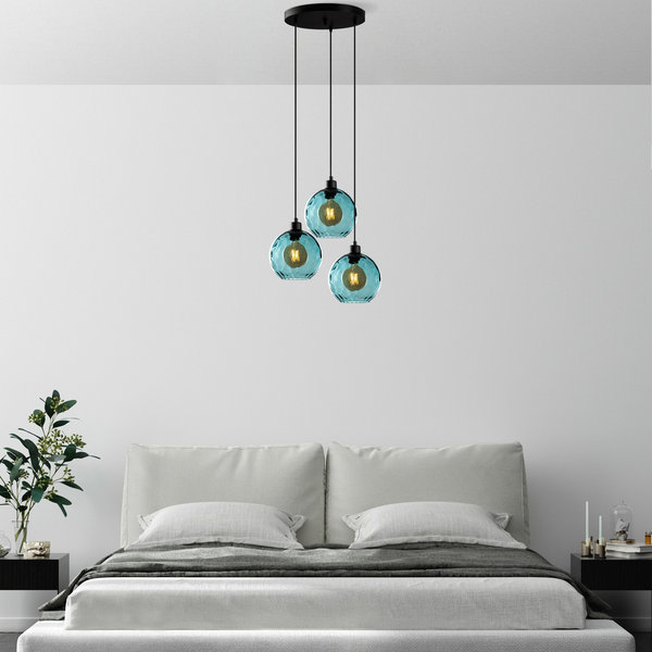 Opviq Luminous Cascade: Blue Elegance Chandelier | Opviq