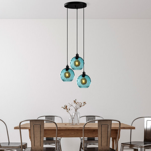 opviq Luminous Cascade: Blue Elegance Chandelier | Opviq