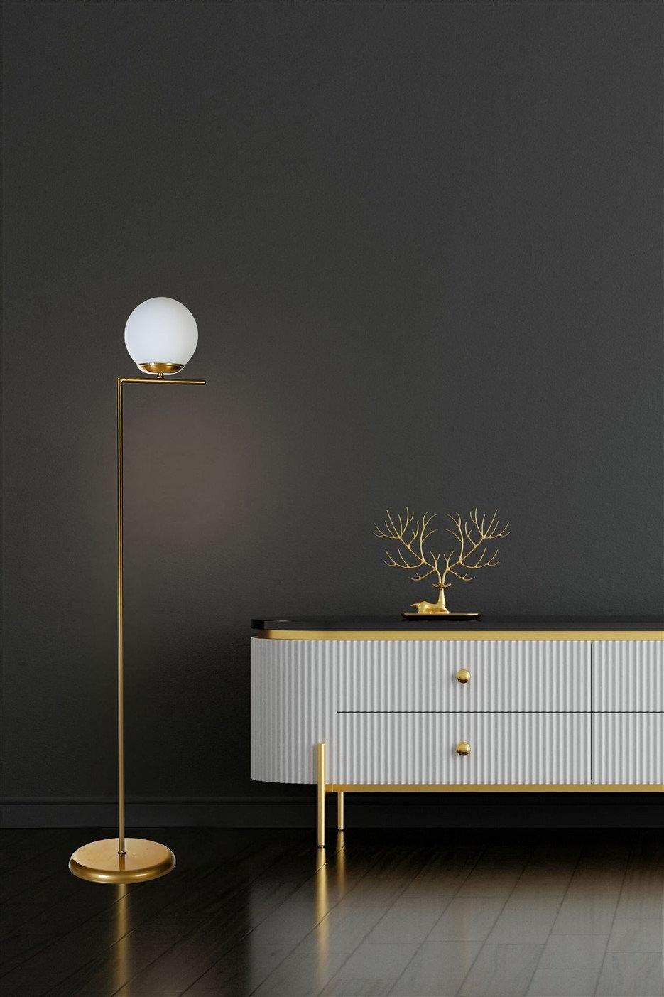 Opviq LumiNova MetalGlow Floor Lamp 155 Cm Elegance | Opviq