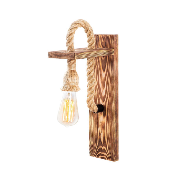 Opviq LumiRustic Glow: Wooden Elegance Wall Lamp | Opviq