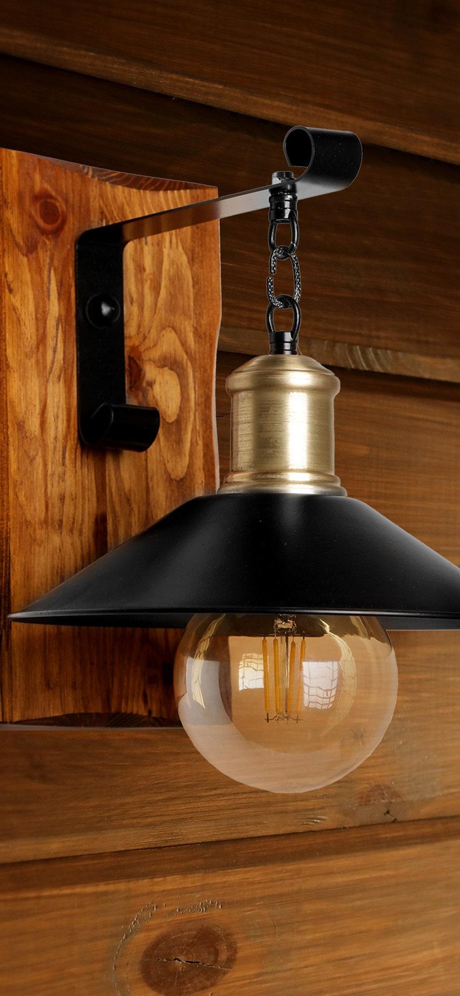 opviq LumiWood Aura: Rustic Radiance Wall Lamp | Opviq