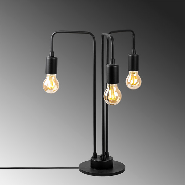 Opviq LumoForge Noir: Industrial Elegance Lamp | Opviq