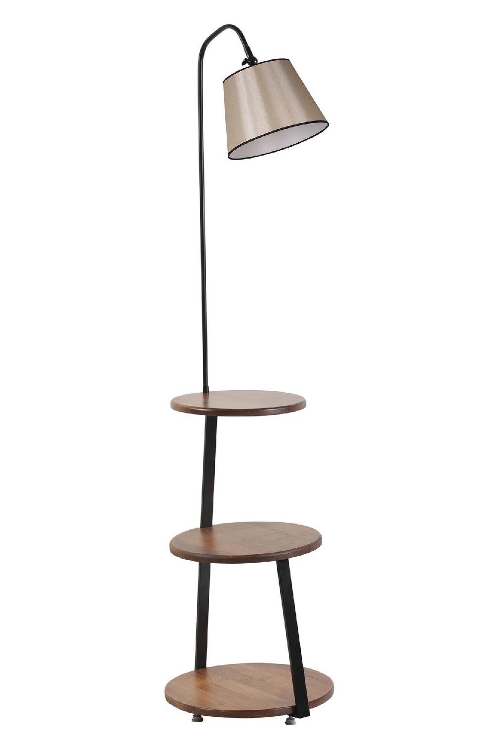 Opviq LumoNest Elegance: Beech & Metal Floor Beacon | Opviq