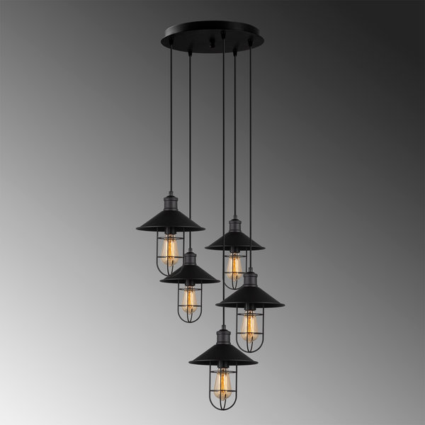 Opviq Lumos Elegance: Noir Industrial Chandelier | Opviq