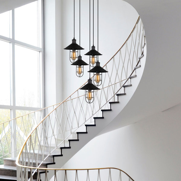 opviq Lumos Elegance: Noir Industrial Chandelier | Opviq