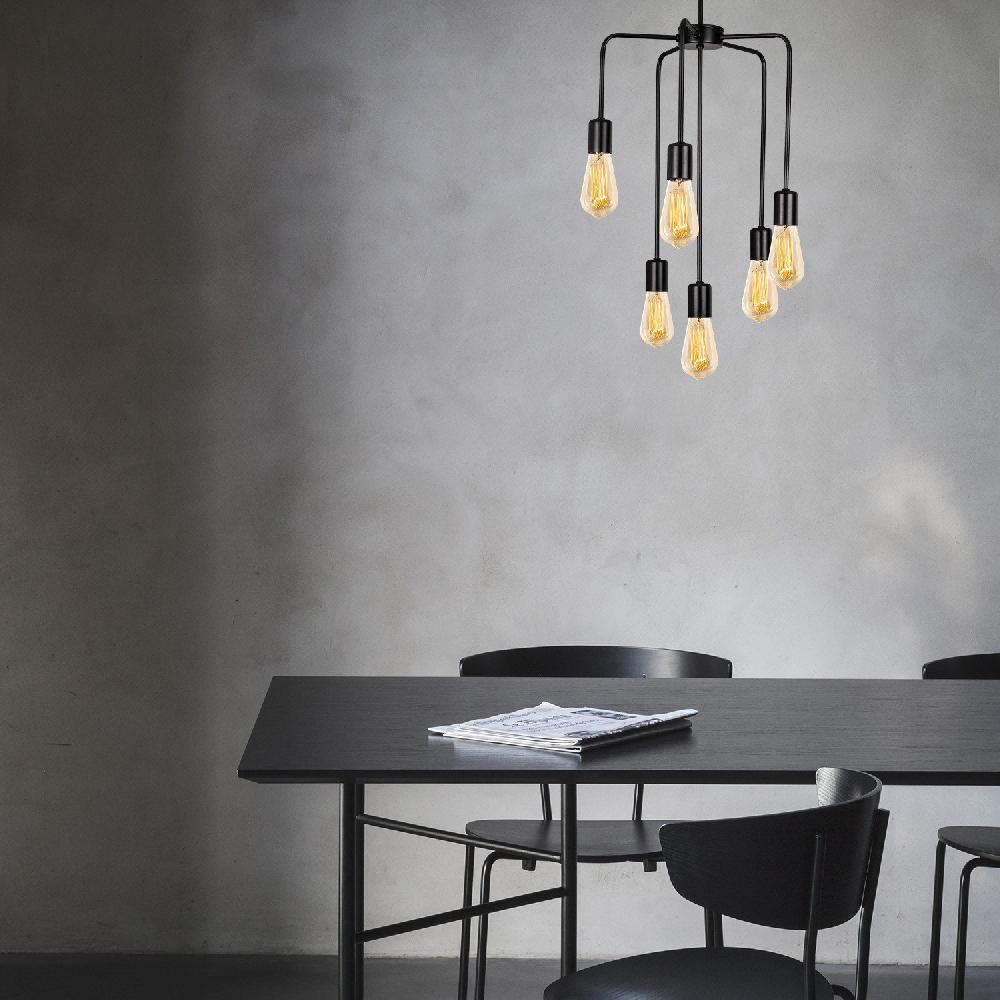 opviq Lumos Noir: Industrial Elegance Chandelier | Opviq