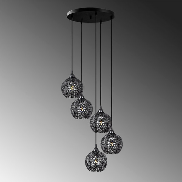Opviq Lumos Noir: The Black Industrial Chandelier | Opviq