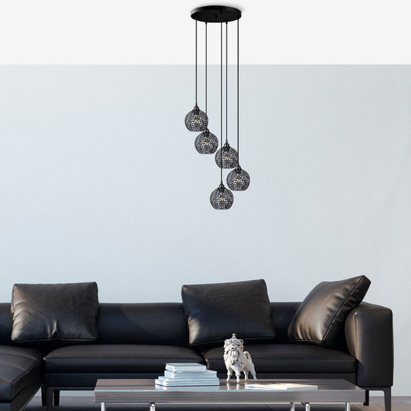 opviq Lumos Noir: The Black Industrial Chandelier | Opviq