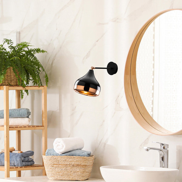 opviq LumoScandia Noir: Elegant Copper Wall Lamp | Opviq