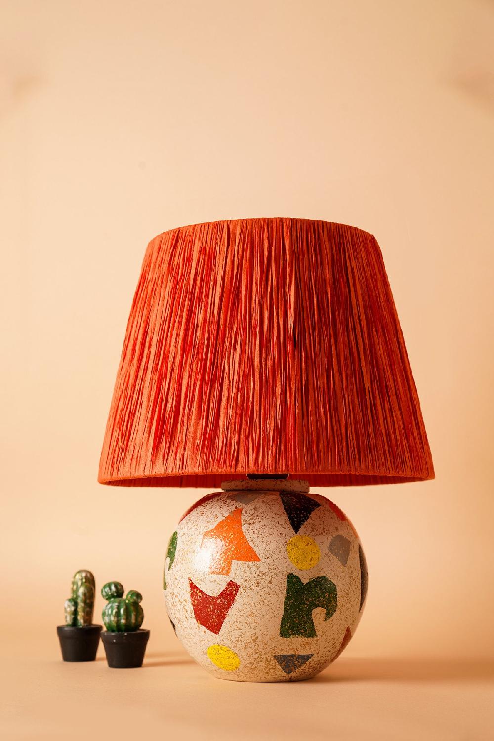 opviq Lumosera Glow: Orange Elegance Table Lamp | Opviq