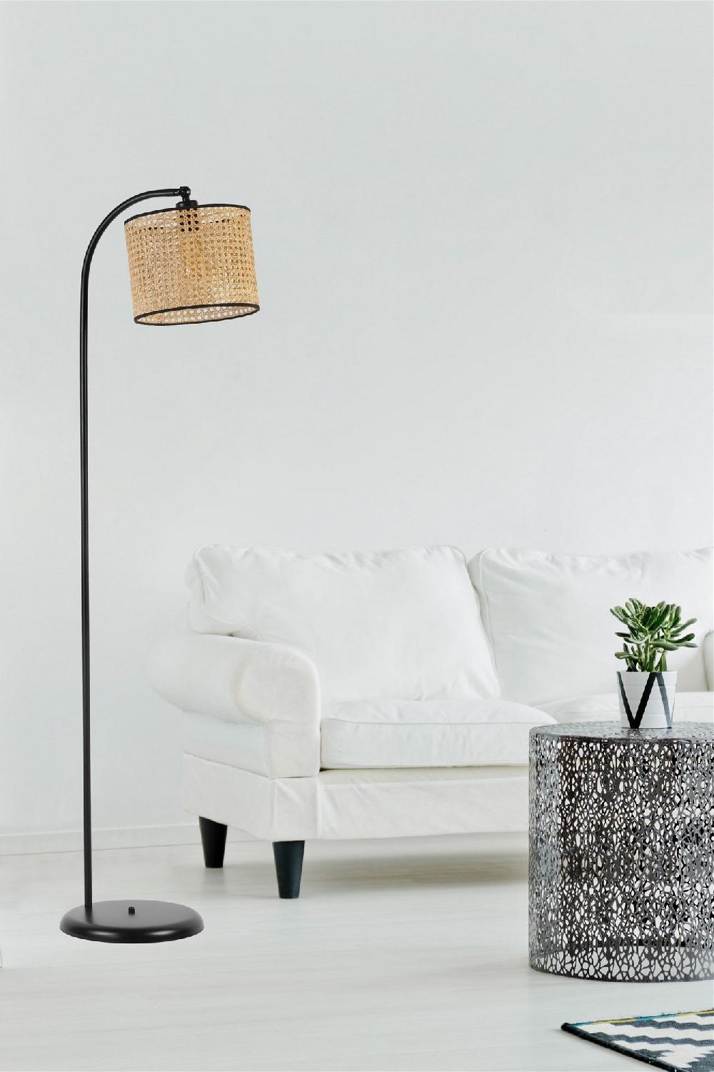 opviq Lumosfera Noir: Elegant Metal Floor Lamp | Opviq