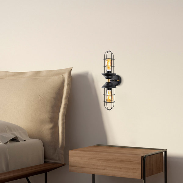 opviq Lumosfera Noir: Industrial Elegance Wall Lamp | Opviq