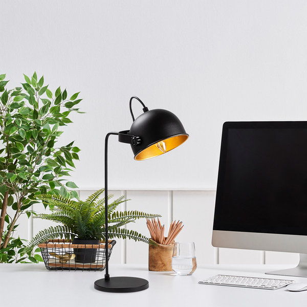 opviq Lumosfera Noir - Modern Industrial Table Lamp | Opviq