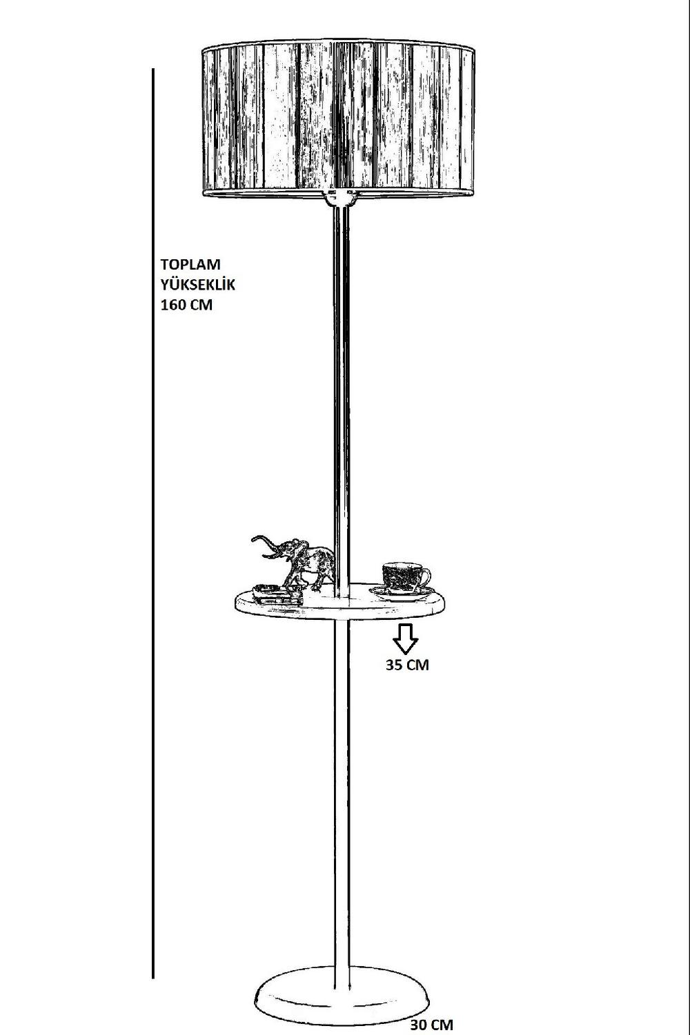 Opviq Lumoshelf Elegance: Mustard & Black Floor Lamp | Opviq