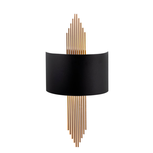 Opviq LustraGlow: Modern Copper & Black Wall Lamp | Opviq