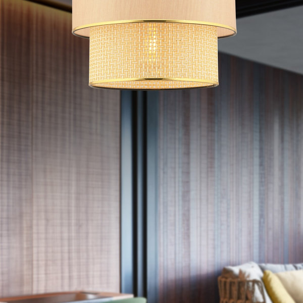 opviq LustraMélange: Camel & Beige Elegance Chandelier | Opviq
