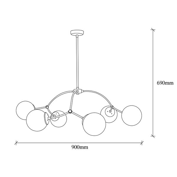 Opviq LustraNoir: Scandinavian Elegance Chandelier | Opviq