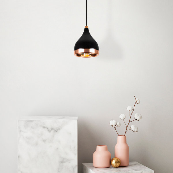 opviq LustraNova: Black & Copper Elegance Chandelier | Opviq
