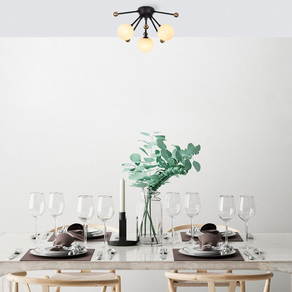 opviq LustraNova: Industrial Elegance Chandelier | Opviq