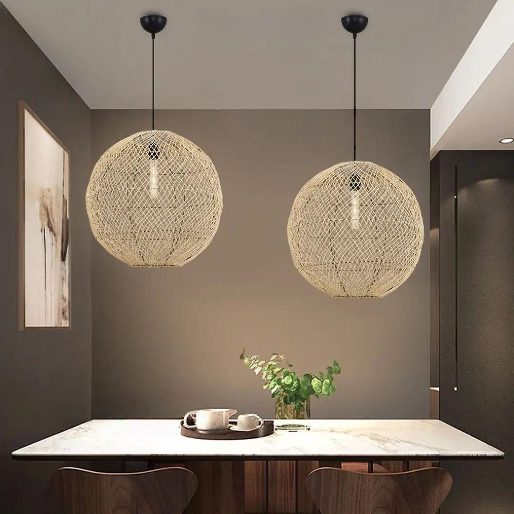 opviq LustraVibe OakGlow Chandelier 50cm - EcoChic Elegance | Opviq