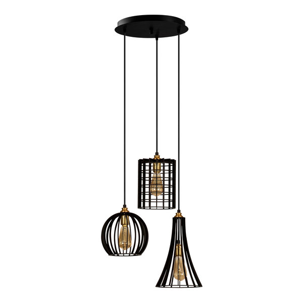 Opviq Lustre Noir: Industrial Elegance Chandelier | Opviq